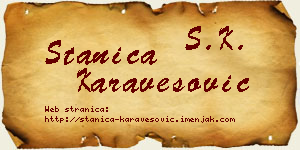 Stanica Karavesović vizit kartica